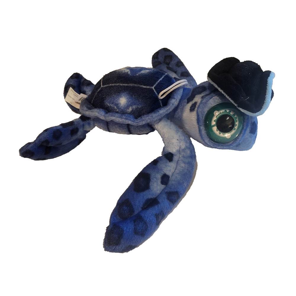 Fiesta Big Eyed Turtle Plush Blue BlACK sPOTS gREEN EyeS With Pirate Hat Stuffed